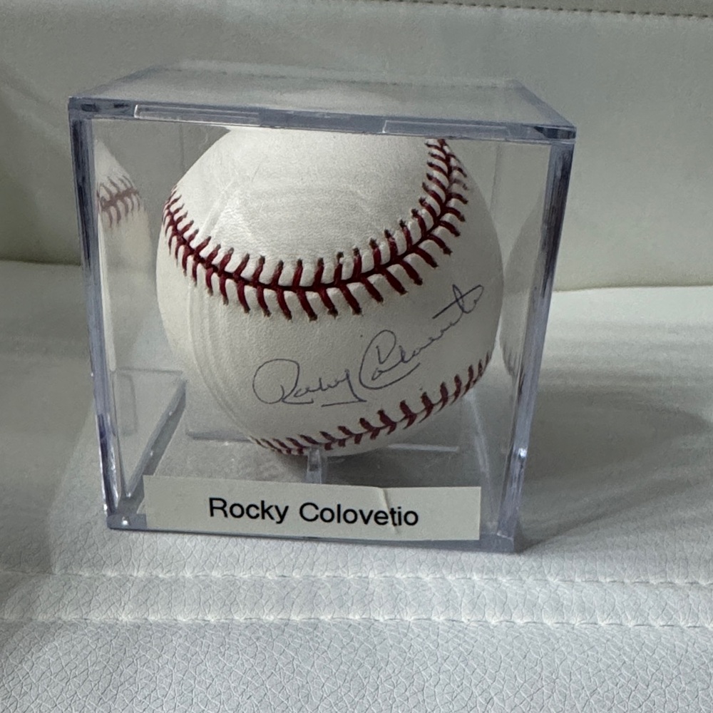 Autographed Rocky Colvatio Baseball